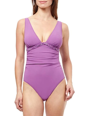 Kundala V-Neck One-Piece Swimsuit