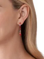 14K Rose Gold & Cubic Zirconia Linear Drop Earrings