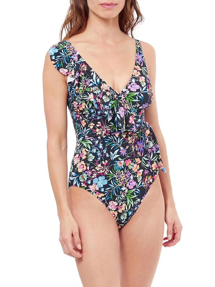 Flora Surplice One-Piece Swimsuit