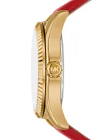 Lexington Goldtone & Leather Watch