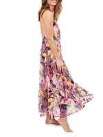 Gioia Geometric Chiffon Maxi Dress