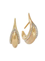 Organza 18K Yellow Gold & 0.27 TCW Diamond Hoop Earrings