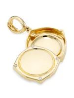 Lovelocket 18K Yellow Gold & 0.03 TCW Diamond Locket Charm