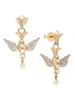 Annoushka X Temperley London 18K Yellow Gold & Multi-Stone Lovebird Drop Earrings