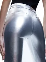 Livi Metallic Vegan Leather Pants