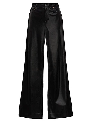 Trish Faux Leather Wide-Leg Pants