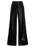 Trish Faux Leather Wide-Leg Pants