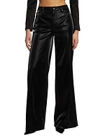 Trish Faux Leather Wide-Leg Pants