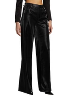 Trish Faux Leather Wide-Leg Pants