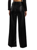 Trish Faux Leather Wide-Leg Pants