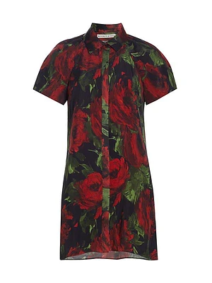 Jem Floral Puff-Sleeve Minidress