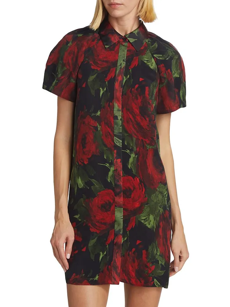 Jem Floral Puff-Sleeve Minidress