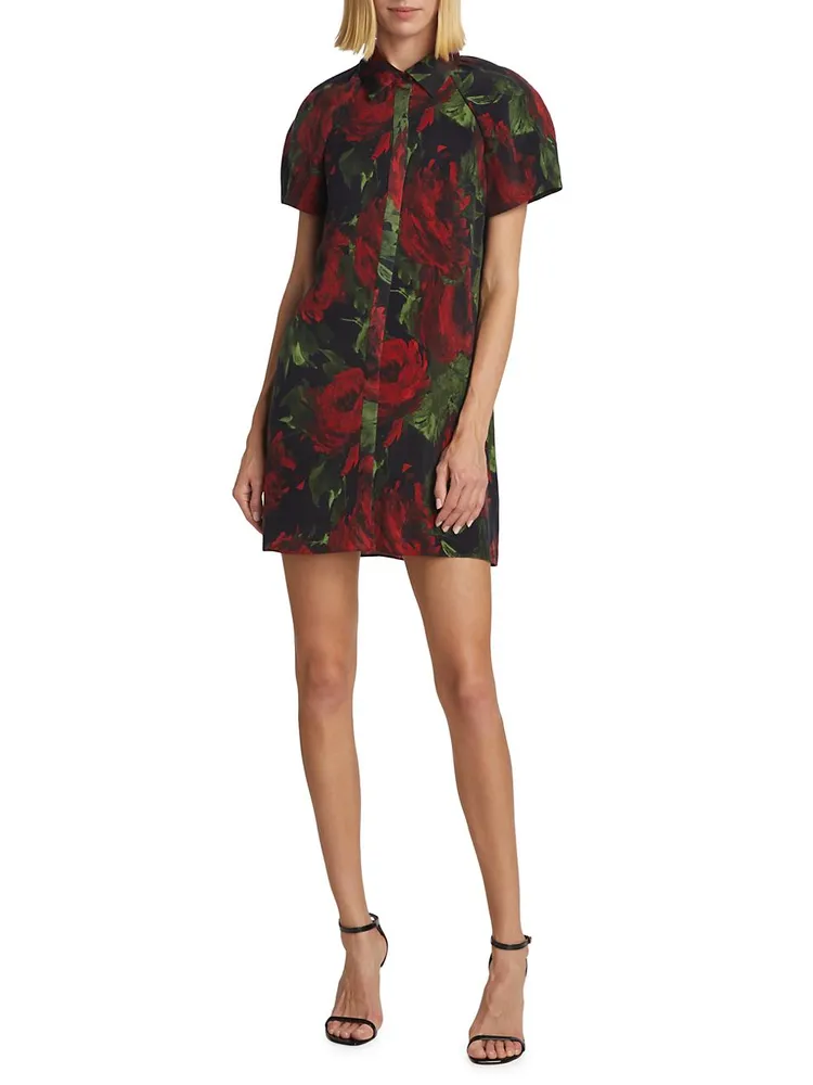 Jem Floral Puff-Sleeve Minidress