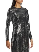 Delaina Sequined Long-Sleeve Top