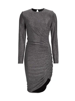 Cyrus Shimmer Ruched Minidress