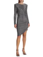 Cyrus Shimmer Ruched Minidress