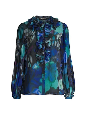 Nicole Ruffled Floral Blouse