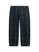 Little Boy's Plaid Carpenter Pants