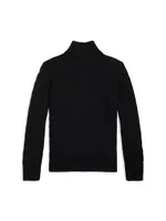 Little Boy's & Polo Pony Cable-Knit Sweater