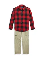 Little Boy's & Buffalo Check Cotton Shirt