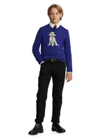 Little Kid's & Dalmatian Crewneck Sweater