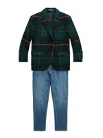 Little Boy’s & Plaid Tweed Wool Sports Coat