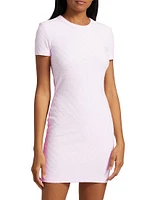 Logo Jacquard Crewneck Minidress