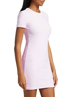 Logo Jacquard Crewneck Minidress