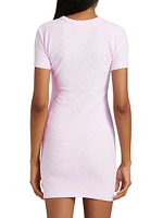 Logo Jacquard Crewneck Minidress
