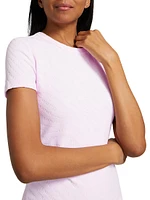 Logo Jacquard Crewneck Minidress