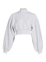 Turtleneck Cropped Sweatshirt