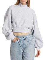 Turtleneck Cropped Sweatshirt