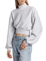 Turtleneck Cropped Sweatshirt