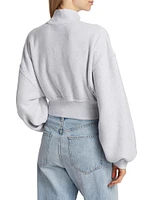 Turtleneck Cropped Sweatshirt