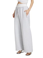 Exposed Brief Wide-Leg Sweatpants