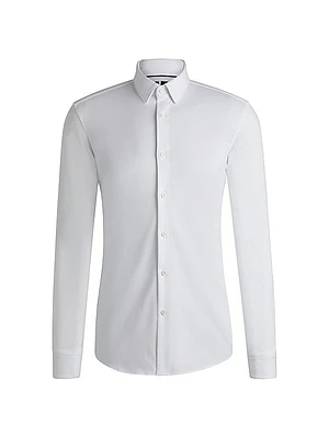 Slim-Fit Shirt in Performance-Stretch Cotton-Blend Jersey