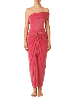 Valle De La Luna Aria Asymmetric Jersey Maxi Dress