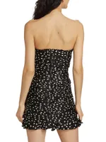 Haisley Strapless Polka-Dot Minidress