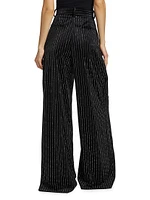 Brinkley Wide-Leg Velvet & Crystal Pants