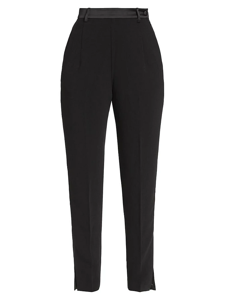 Anton Crepe Straight Tuxedo Pant