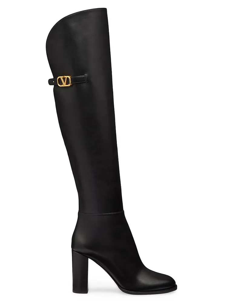 VLogo Signature Calfskin Boots 95mm