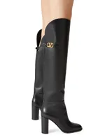 VLogo Signature Calfskin Boots 95mm