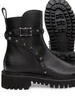 Rockstud Calfskin Ankle Boots With Tone-On-Tone Studs 40mm