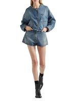 Denim Blouson Jacket