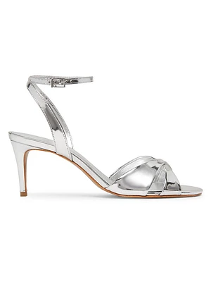 Hilda 65MM Metallic Leather Sandals