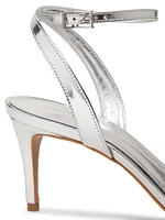 Hilda 65MM Metallic Leather Sandals