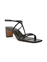 Aimee 63MM Leather Block Sandals