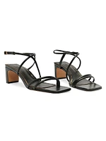 Aimee 63MM Leather Block Sandals