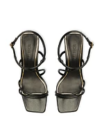 Aimee 63MM Leather Block Sandals