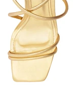 Aimee 63MM Leather Block Sandals